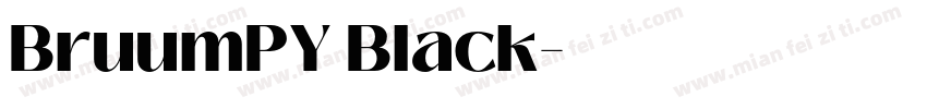 BruumPY Black字体转换